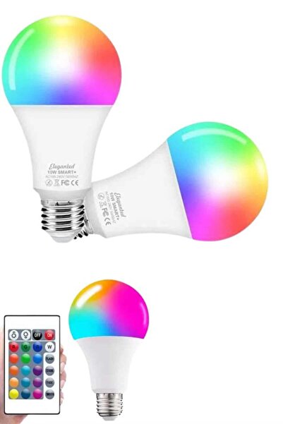 UCUZTEKNO Ayarlanabilir Parlaklık RGB Led Ampul Beyaz Lamba Ve Renkli Ampul