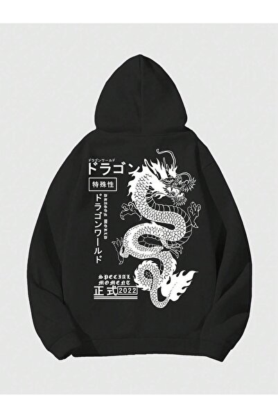 Lider Leather TRANSPORT UNISEX IMPRIMAT OVERSIZE CU GUGĂ