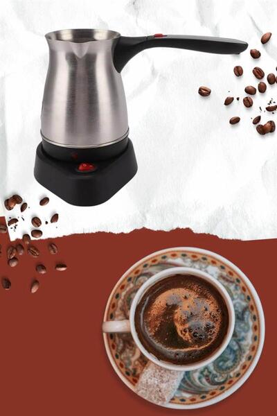 Clevora New Generation Turkish Coffee Machine Coffee Pot Black Gray Wired Practical