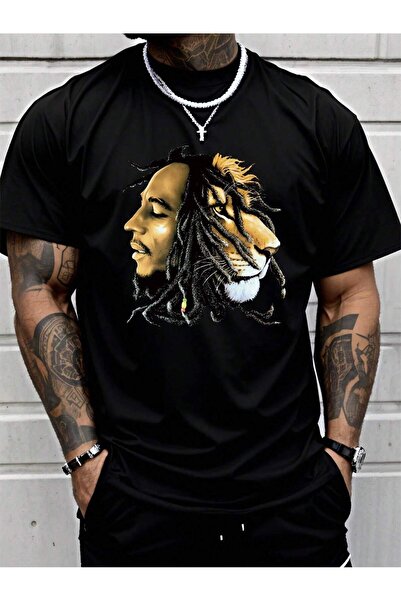 Lider Leather TRICOU BĂRBAȚI CU IMPRIMEU BOB MARLEY