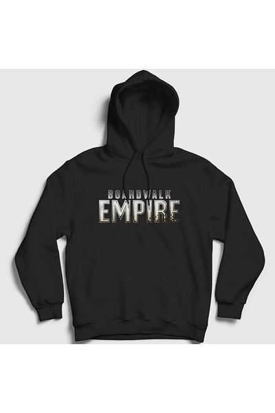Presmono Unisex Μαύρο λογότυπο Array Boardwalk Empire Hooded φούτερ 560363tt