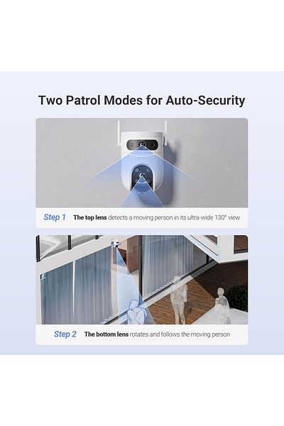 Hikvision 3K H9C Dual-Lens 4K Wi-Fi Camera | AI & Siren