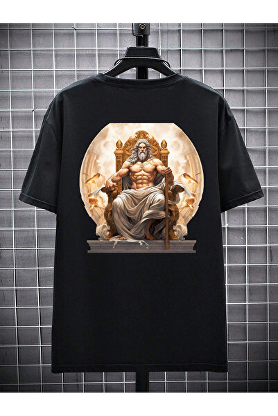 Lider Leather TRICOU UNISEX CU IMPRIMEU ZEUS PENTRU BĂRBAȚI