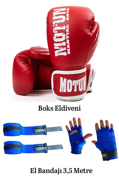 MOTUN Boxing Gloves, Kick Boxing Gloves, Muay Thai Gloves Bandage Set of 2