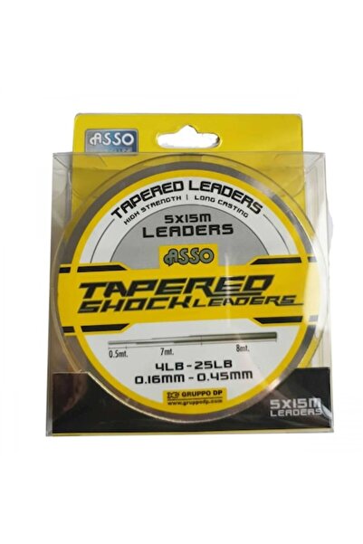 Mimteam Lider Asso Tapered Shock Clear, Monofilament 0.16-0.45 mm, 75 m, pent...