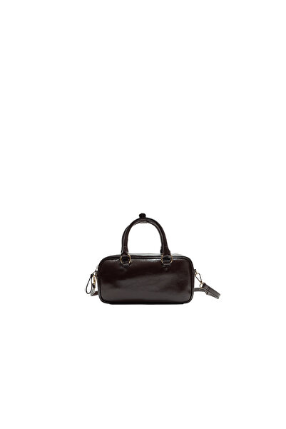 Stradivarius Faux leather crossbody bowling bag