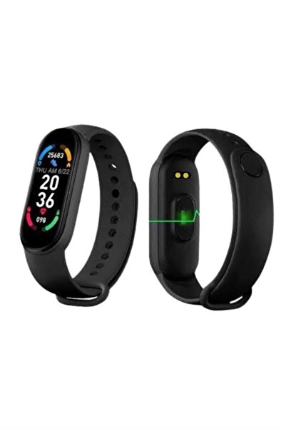 UCUZTEKNO M6 Akıllı Bileklik Siyah Adımsayar Spor Takibi Android ve İOS Uyumlu