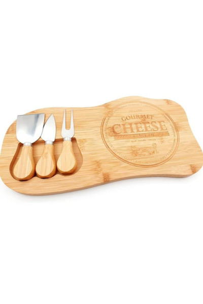 DaisyHome 3 Blade Bamboo Cheese Presentation Plate