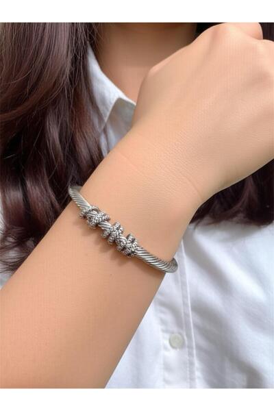 zeyyn silver 925 AYAR GÜMÜŞ, İTHAL SARMAL TAŞLI BURGU BİLEZİK