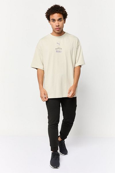 Puma x Porsche Design Men Sportswear Fit Short Sleeves Outdoor T-Shirt, Tan