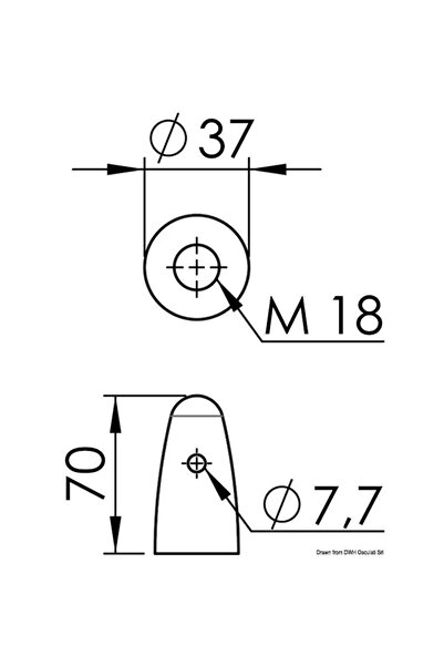 OSCULATI Con de elice din zinc, diametru 22, 25, 30 mm și 35, 40 mm