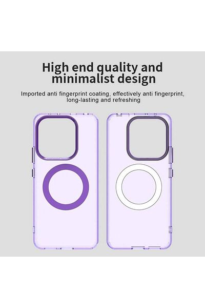 SKYDDAR INNOVATION Case for Xiaomi Redmi Note 14 5G, CandyCase, Magsafe, sticker set, Purple