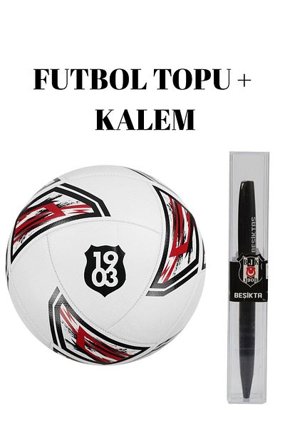 Beşiktaş Premium Football Ball No:5 White with Pen Gift