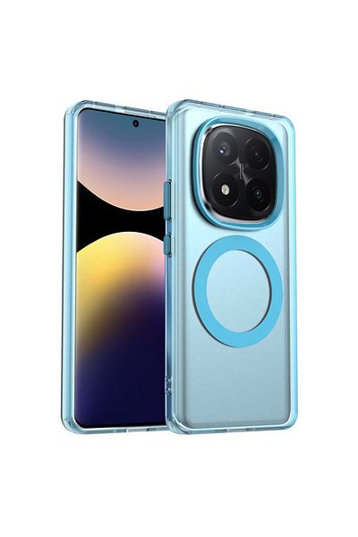 SKYDDAR INNOVATION Case for Xiaomi Redmi Note 14 Pro+ 5G, CandyCase, Magsafe, sticker set, Blue