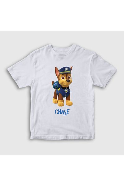 Presmono Unisex Kids White Chase Paw Patrol T-Shirt 558512Tt