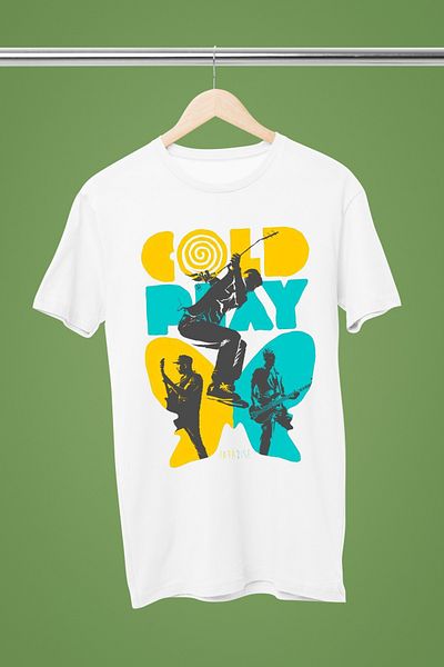 MAGORS Coldplay Printed Cotton Short Sleeve Regular Fit Rock Tshirt