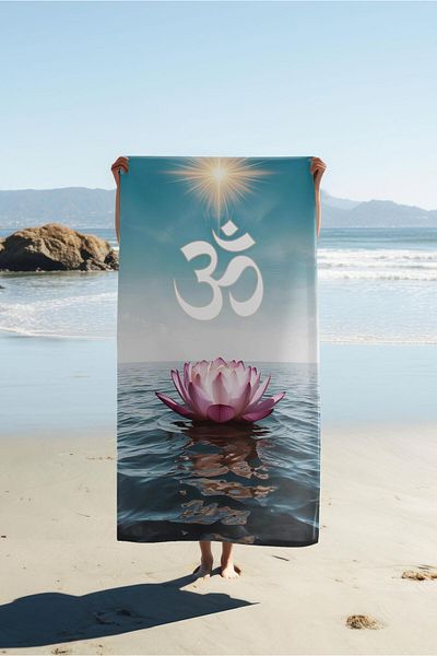 Doruklar Home Collection Modern Patterned Digital Printing Beach Sea Towel Peshtamal 80X160 cm Brs023