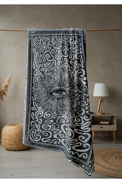 Doruklar Home Collection Modern Patterned Digital Printing Beach Sea Towel Peshtamal 80X160 cm Brs021