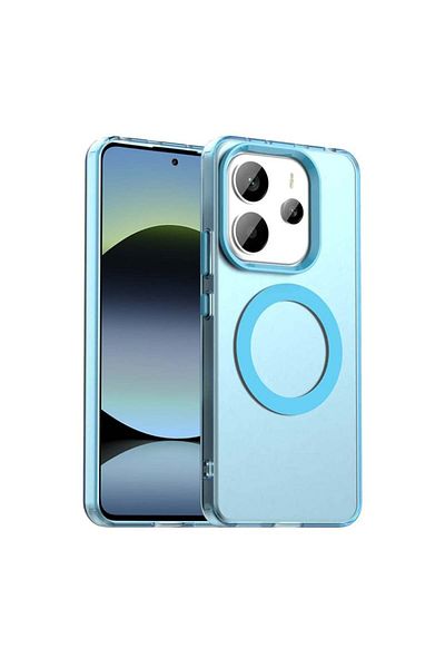 SKYDDAR INNOVATION Case for Xiaomi Redmi Note 14 5G, CandyCase, Magsafe, sticker set, Blue