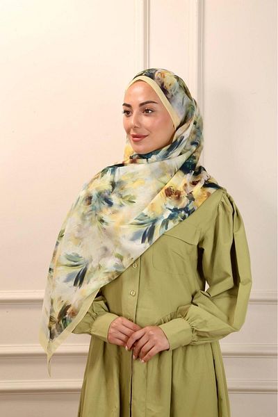 locella Cotton Voile Shawl Yellow Series Lwd0701