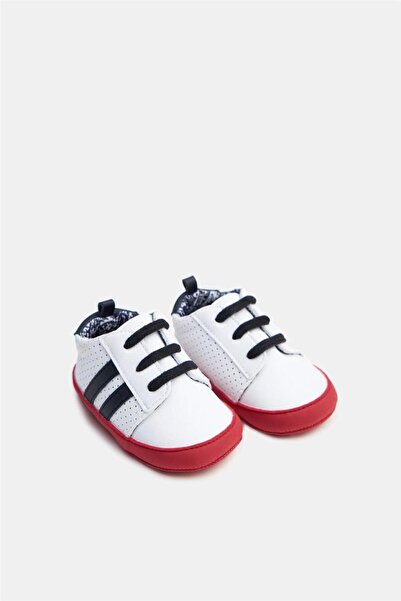 GB Baby Baby Boy White Bootees