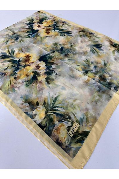 locella Cotton Voile Shawl Yellow Series Lwd0701