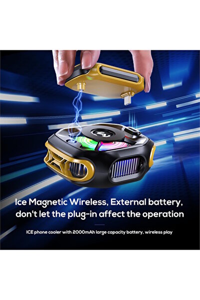 m.tk moveteck Memo Cx12 E Sporcu -15 Derece Powerbanklı Kablo Destekli Magsafe Rgb Telefon Soğutucu Fan Tablet Fan