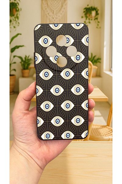 Vip Case Redmi 14C - حافظة مطاطية كلاسيكية ممتصة للصدمات من السيليكون بنمط عين الشر277