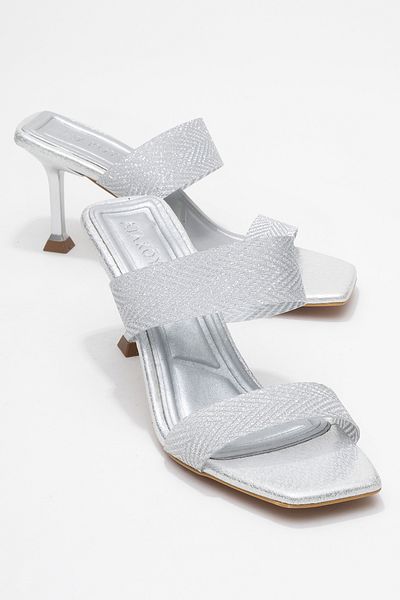 Ataköy Ayakkabı Women's strap heel slippers