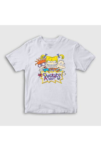 Presmono Unisex Kids White Chuckie Angelica Tommy Rugrats T-Shirt 558611Tt
