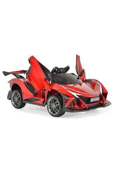 OEM Masinuta electrica cu telecomanda MONI Flash Rosu, 4 motoare electrice, muzica si lumini