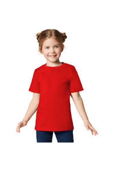 fustite cu luminite Red Cotton Sports T-Shirt for Girls - 7-9 years (122-134 cm)