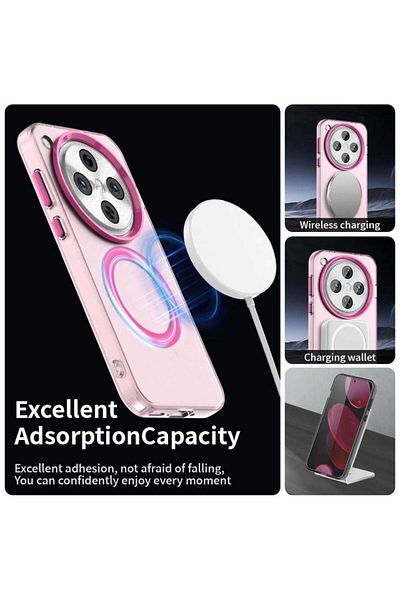 SKYDDAR INNOVATION Case for Oppo Find X8 Pro, CandyCase, Magsafe, sticker set, Pink
