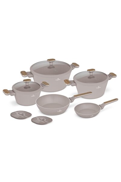 Berlinger Haus Sada nádobí s titanovým povrchem 10 ks Taupe Nordic Collection