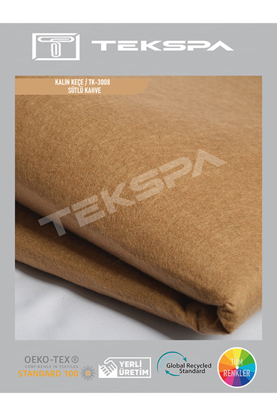 KEÇE DÜNYASI KALIN AÇIK KAHVE KEÇE 100X100