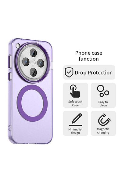 SKYDDAR INNOVATION Case for Oppo Find X8 Pro, CandyCase, Magsafe, sticker set, Purple