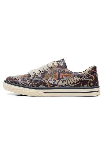 Dogo Women's Vegan Leather Multicolor Sneakers - the Cats of Istanbul Design