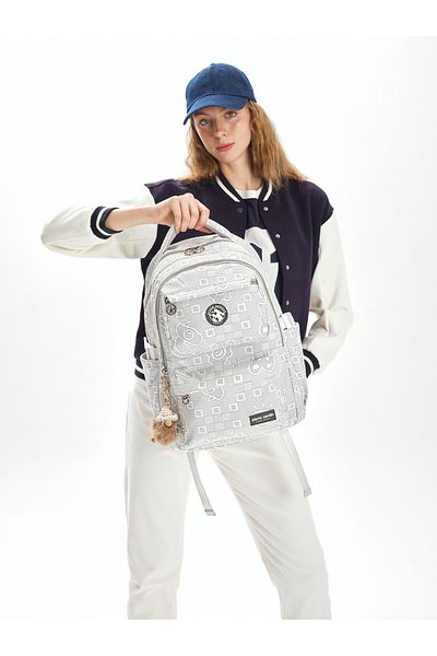 Pierre Cardin Rucsac gri pentru școală pentru copii 07PC17731