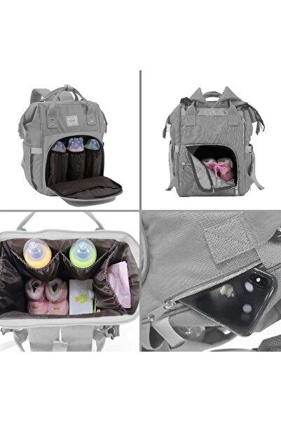 divendi-ro Backpack bag for diapers, synthetic material, dimensions 25x15x37cm, gray