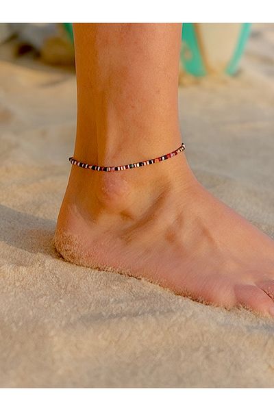 Quella Takı Lake Coating Evil Eye Top Colorful Anklet