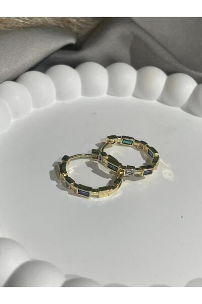 byEGJEWELRY أقراط دائرية من الحجر الأخضر