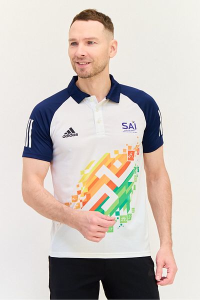 adidas Men Sportswear Fit Short Sleeves Outdoor Polo Shirt, Multicolor