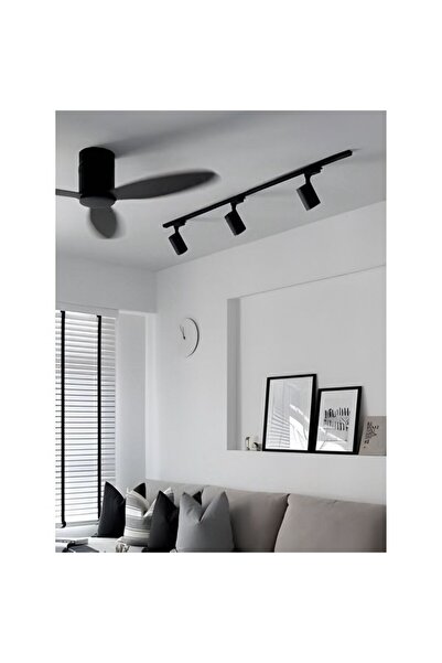 BMG Aydınlatma 3 Adet 30w Ray spot 1 Adet 1 Metre Ray Siyah Kasa Gün Işığı 3 Lü Set Ev, Ofis, Vitrin Aydınlatması