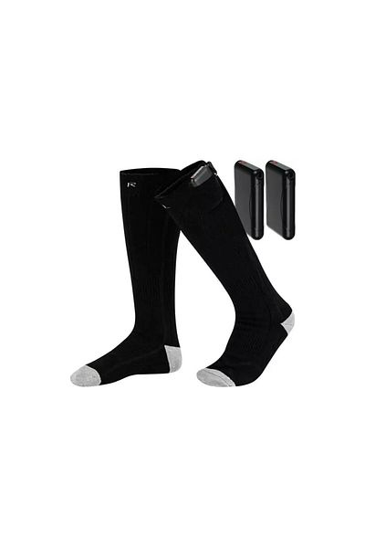 Trizand Șosete încălzite, mărimea 36-44, baterii incluse, 4000mAh, 12V, 30x23x9.5 cm, negre