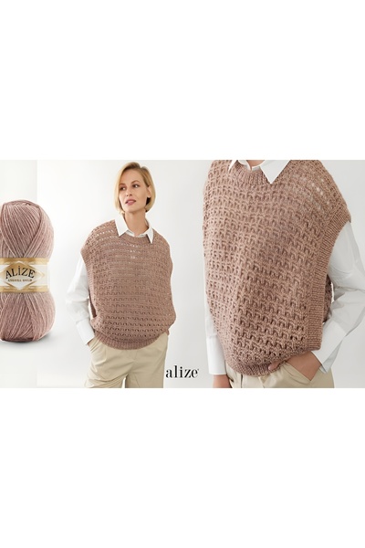 Alize Angora Gold El Örgü İpi 100g 550M - %20 Yün - %80 Akrilik - Renk No: 144 - Somon Pembesi