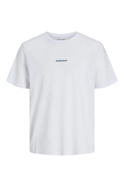 Jack & Jones J&J Jjmine Men's Logo Back Logo Printed T-Shirt White A2222