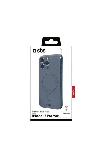 SBS جراب Instinct Mag لهاتف iPhone 15 Pro Max، أزرق (TEINSTMAGIP1567PB)