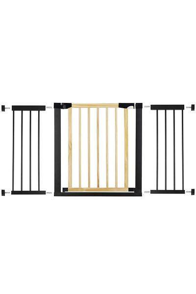 SERSIMO Poarta de siguranta Safety Gate pentru scari, ajustabila, din lemn cu structura otel, 131-138cm