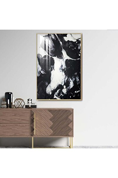 SND لوحة جدارية خشبية فاخرة مع برواز اسود و طبقة من الاكرليك الشفاف