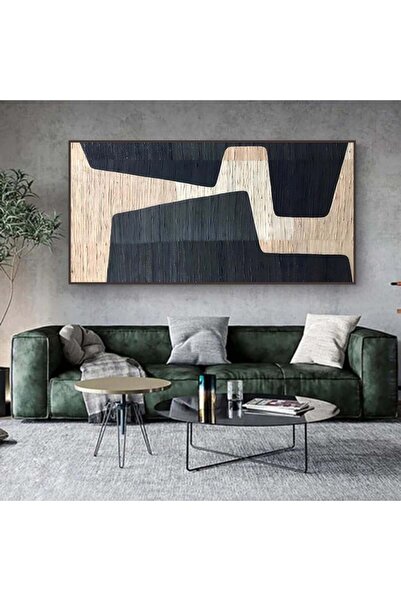 SND لوحة قماشية مودرن بتصميم الفن البوهيمي مع برواز بني مجوف